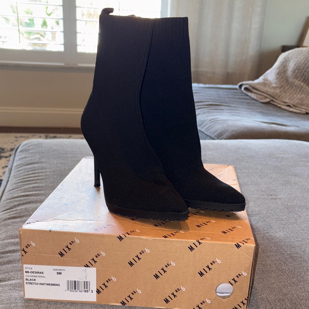Mix No. 6 Elegant Black Heeled Boots